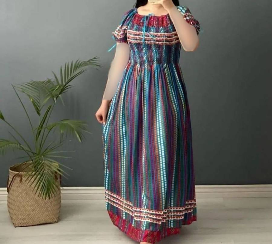 مدل پیراهن بلند خانگی ابروبادی 