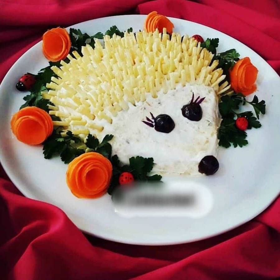 سالاد الویه ساده برای مدرسه 