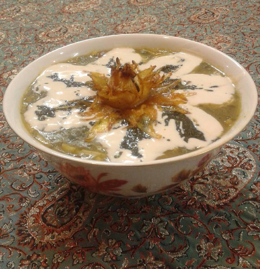 تزیین آش رشته مجلسی