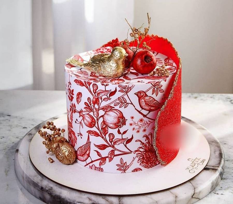 کیک شب یلدا برای عروس 