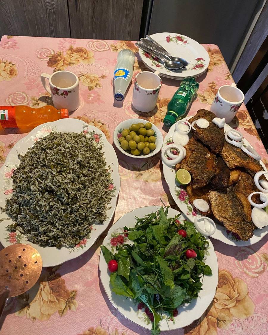 عکس سفره غذا ساده 
