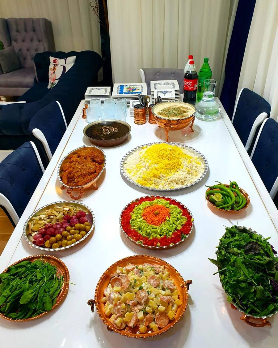 عکس سفره شام مهمانی