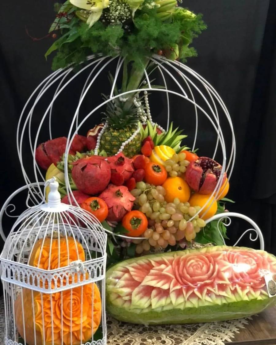 تزیین میوه شب یلدا ساده 