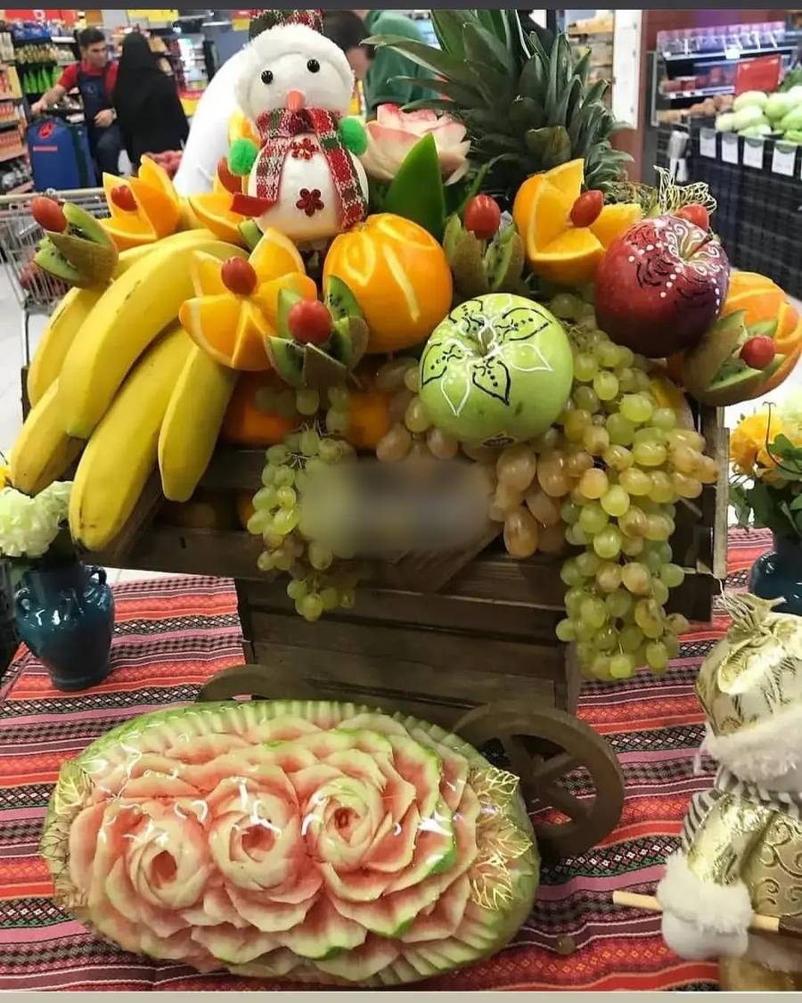 تزیین میوه شب یلدا برای عروس 