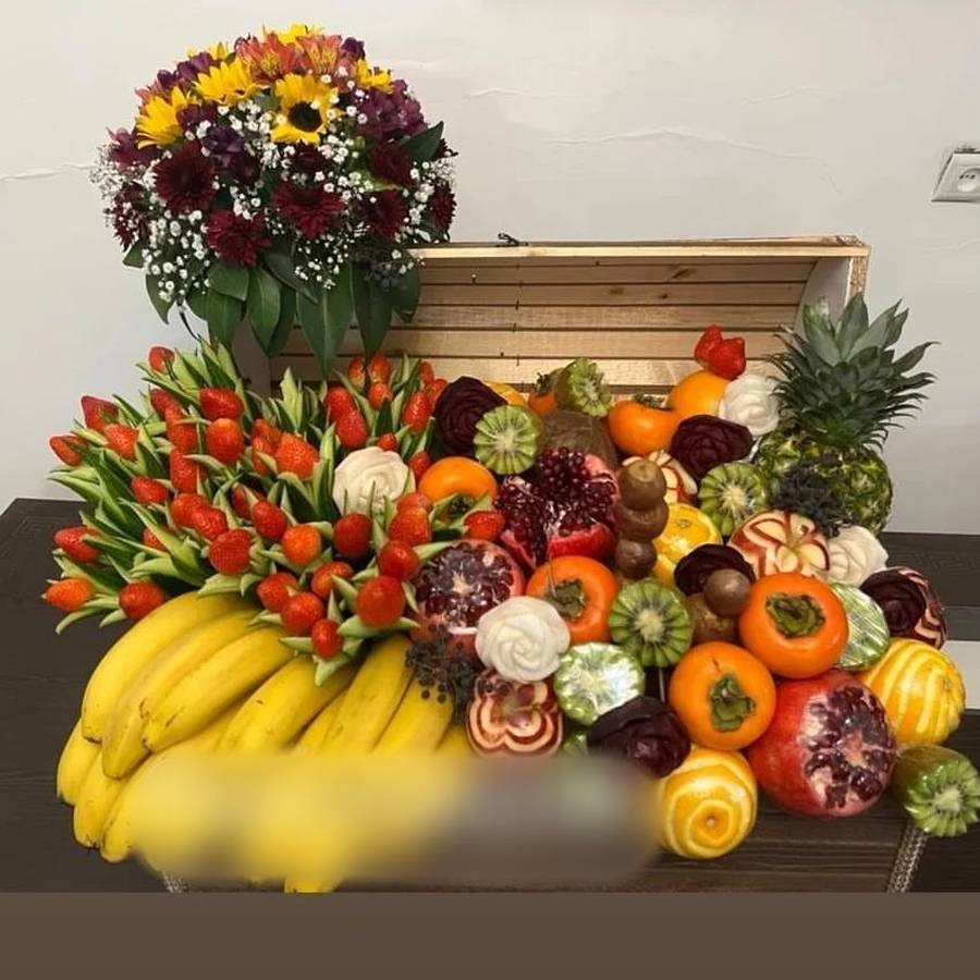 تزیین میوه عروس ساده 