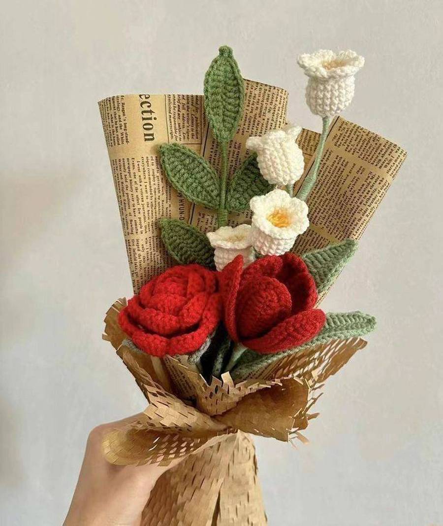 مدل گل بافتنی خاص