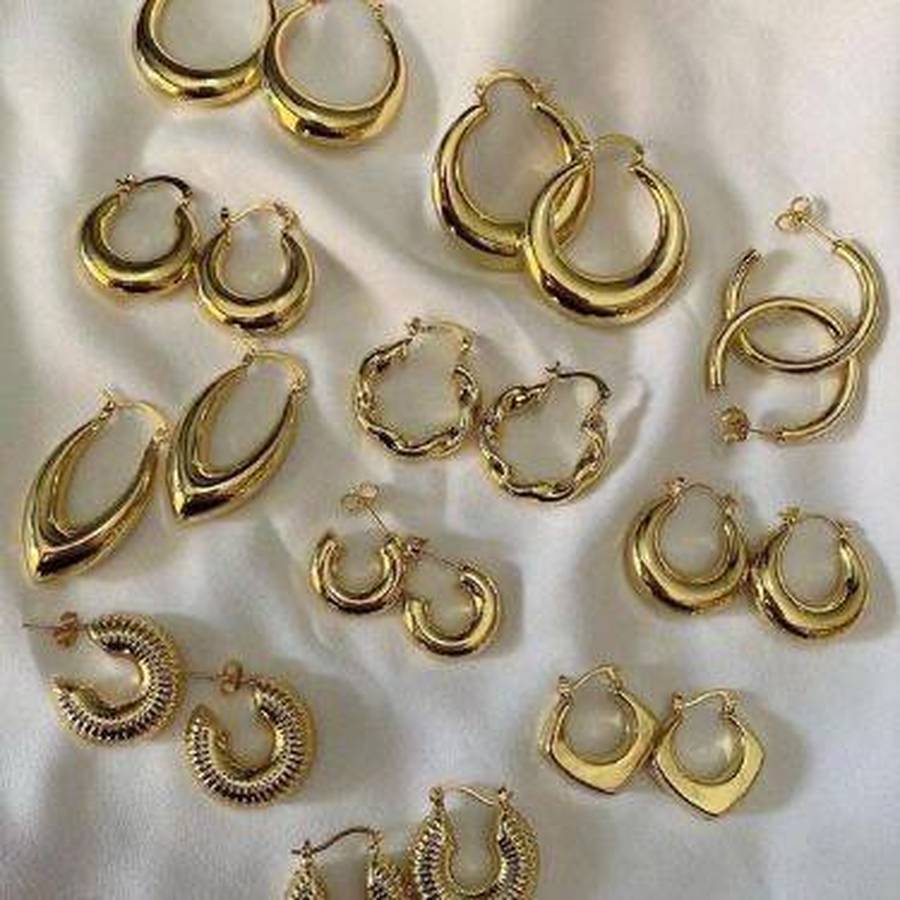 مدل گوشواره حلقه ای طلا شیک