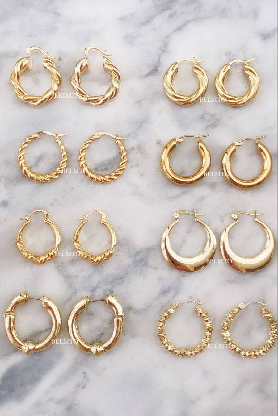 مدل گوشواره حلقه ای طلا خاص