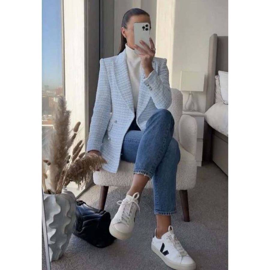 مدل استایل با کت زنانه ساده