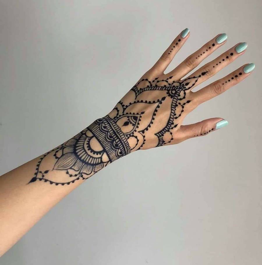 مدل حنای دست بامزه