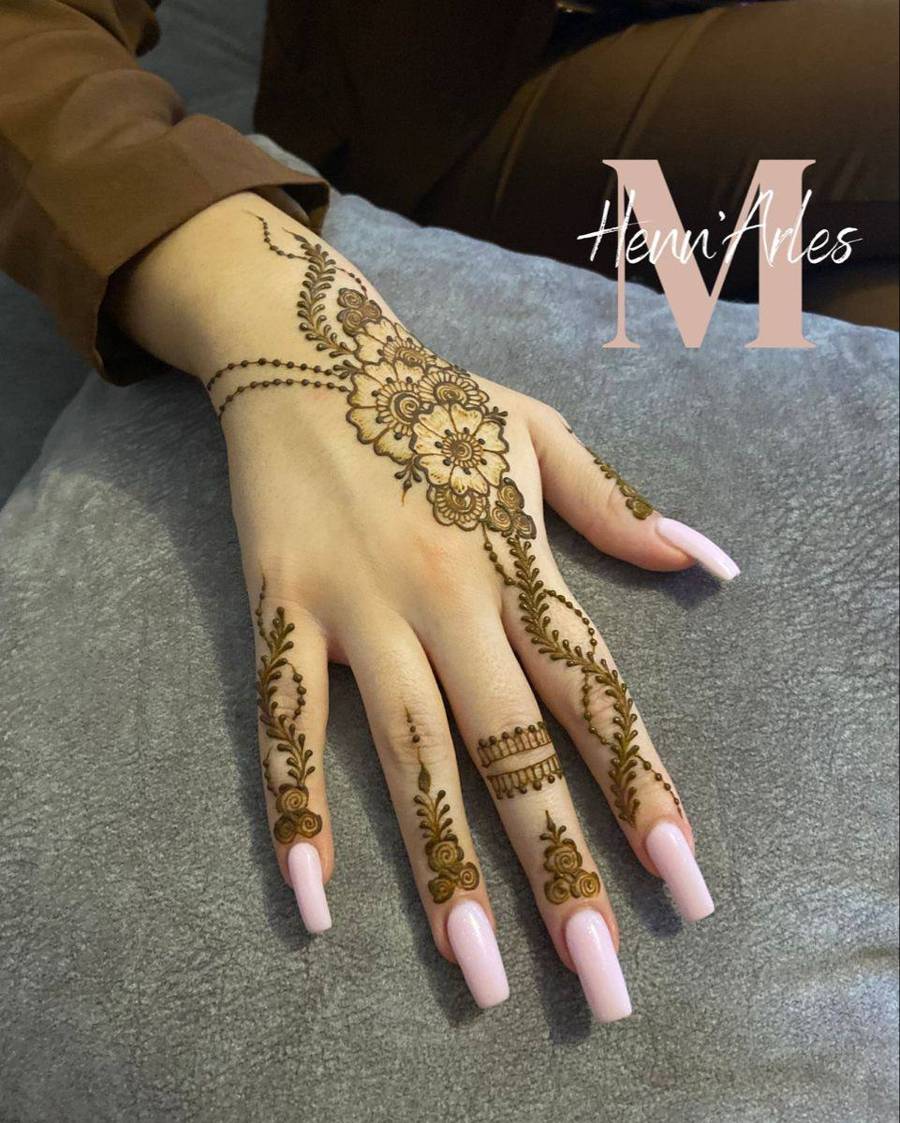 نقش حنا عربی شیک