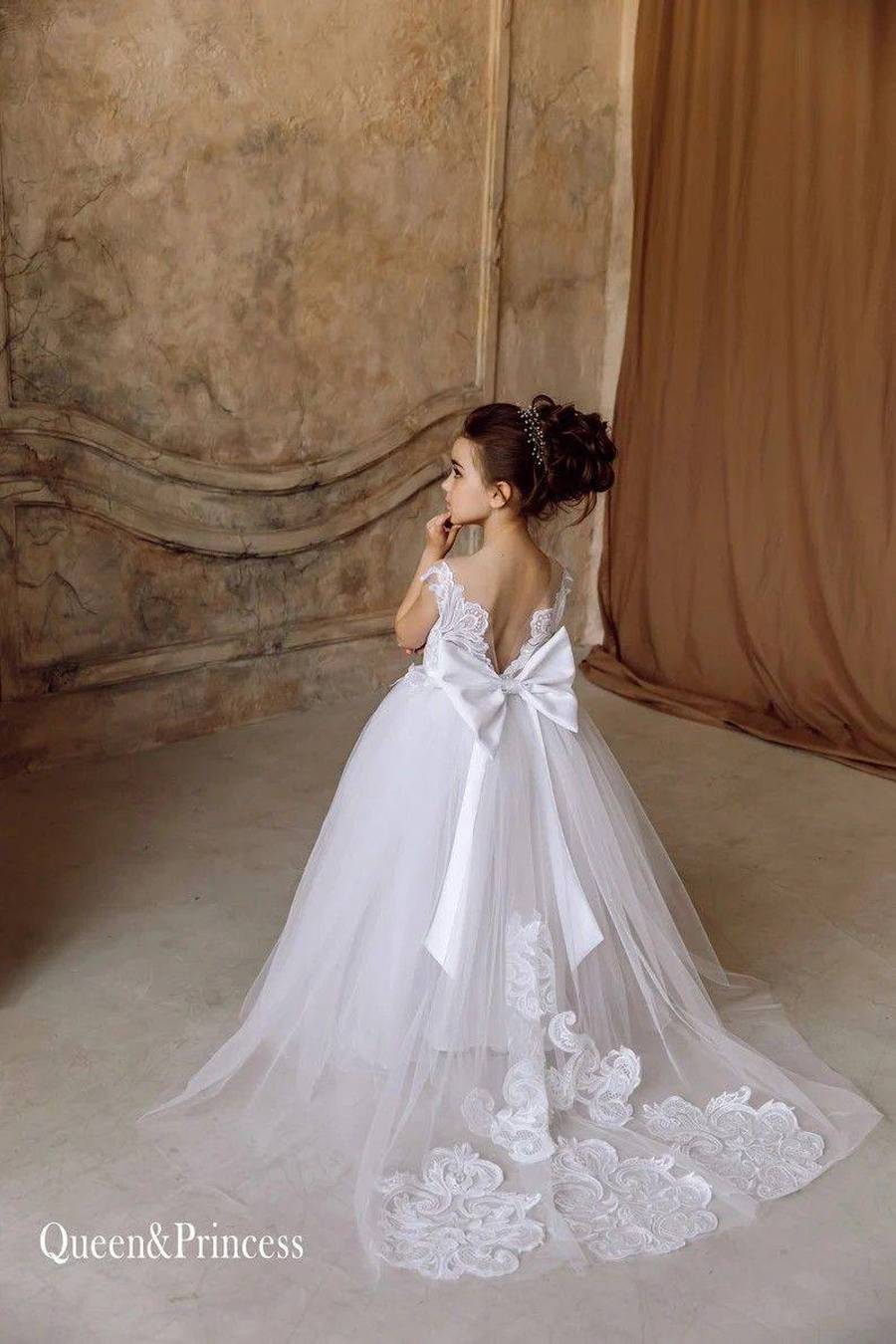 مدل لباس عروس بچه گانه پرنسسی لمه شنی