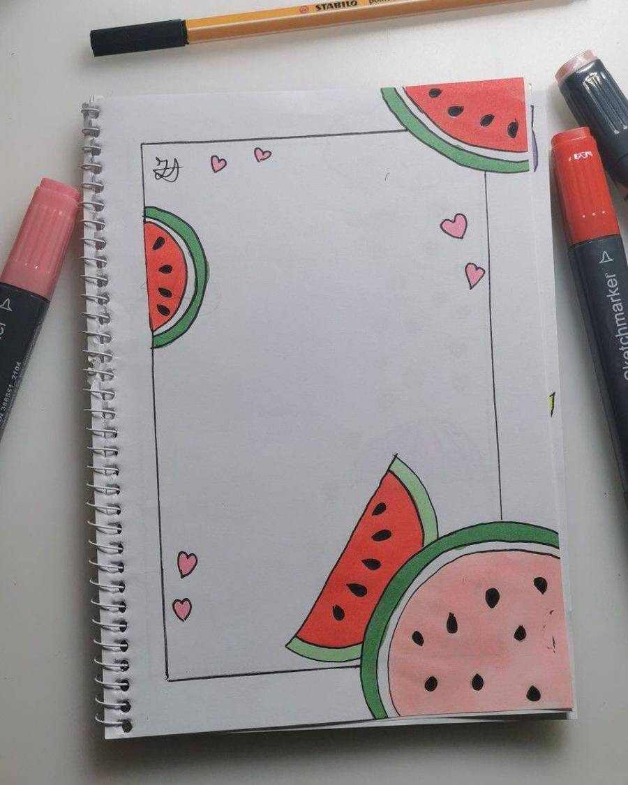 نقاشی حاشیه دفتر مشق جدید