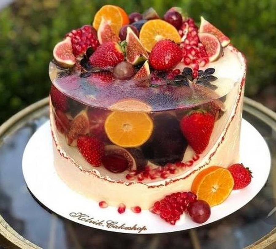 تزیین ژله با میوه موز 