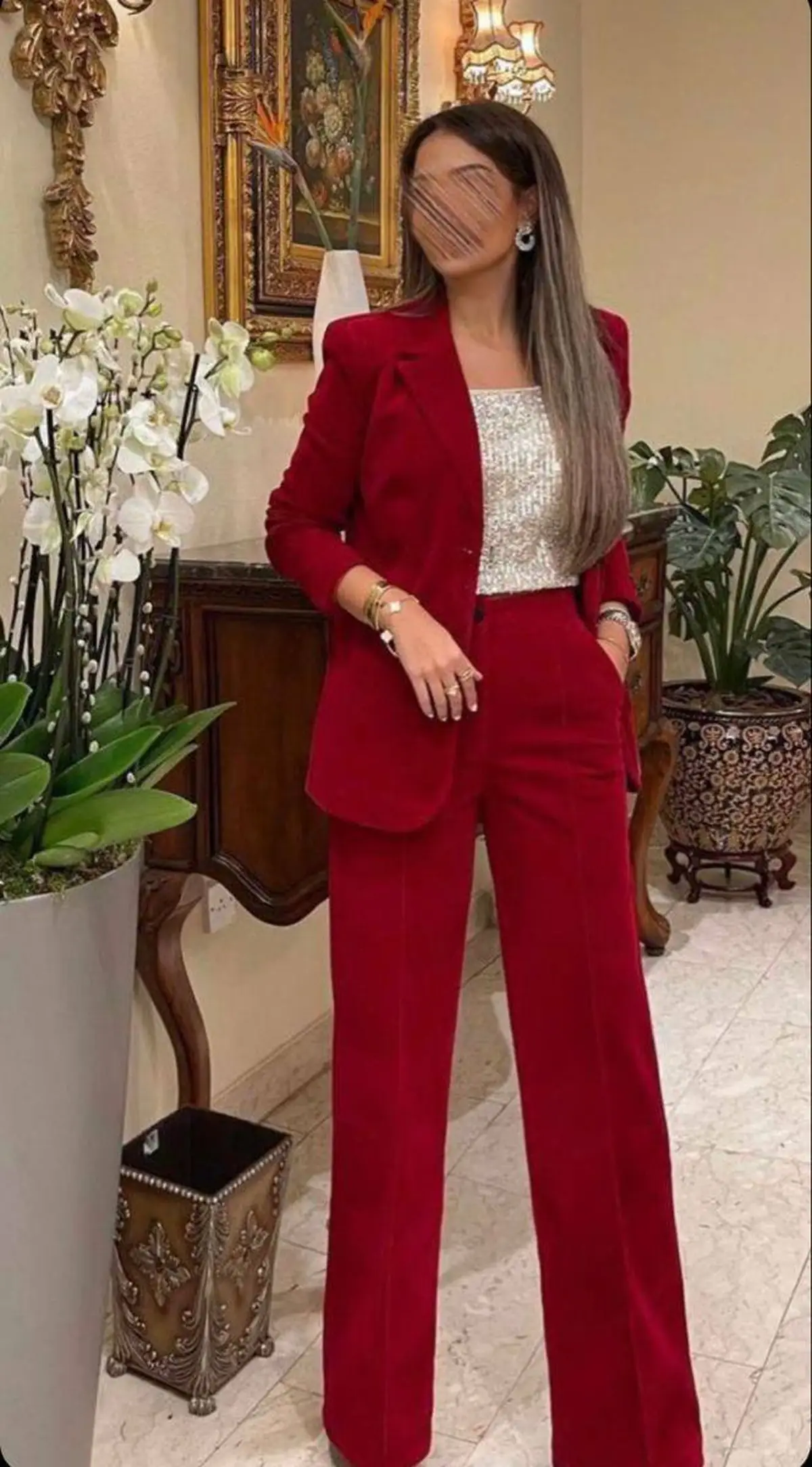مدل کت شلوار مجلسی زنانه ساده