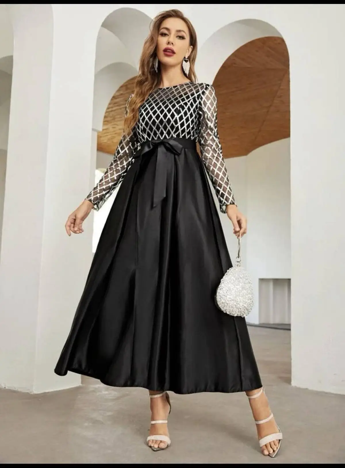 مدل لباس گل گلی بلند 