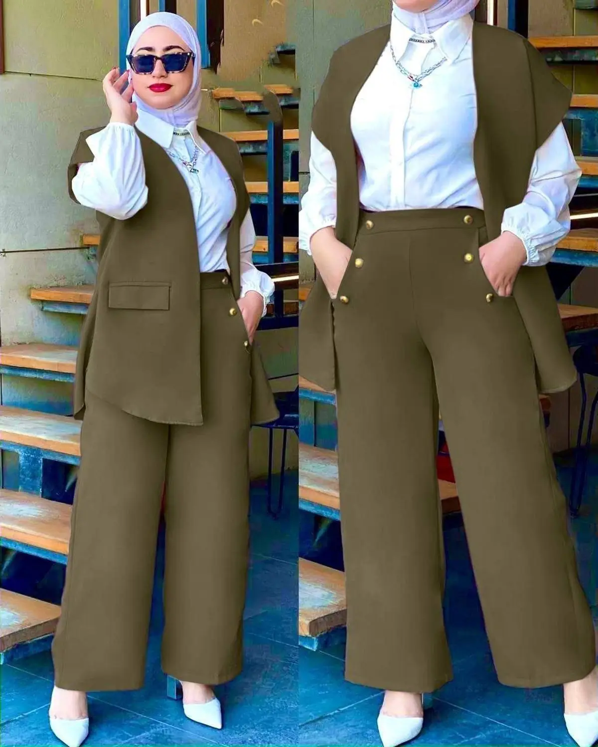 ست سارافون و شلوار 