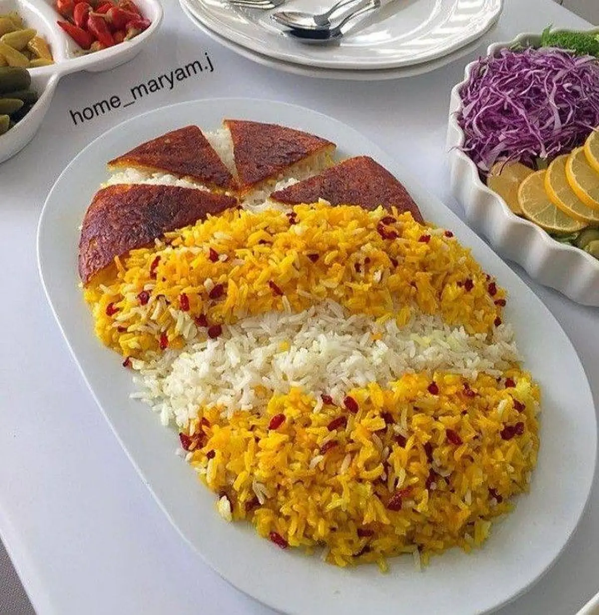 مدل تزیین برنج مجلسی شیک