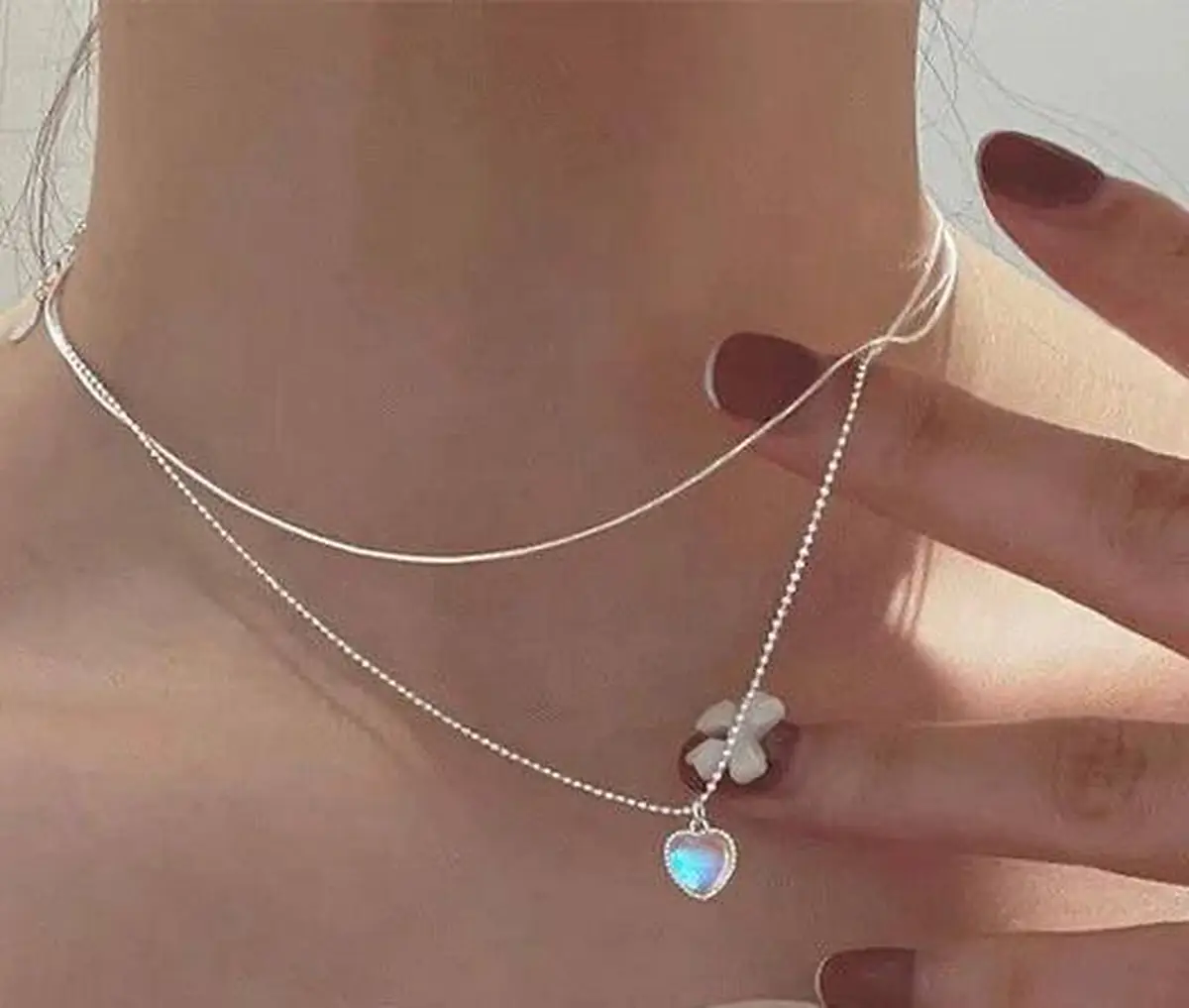 گردنبند نقره سواروسکی 