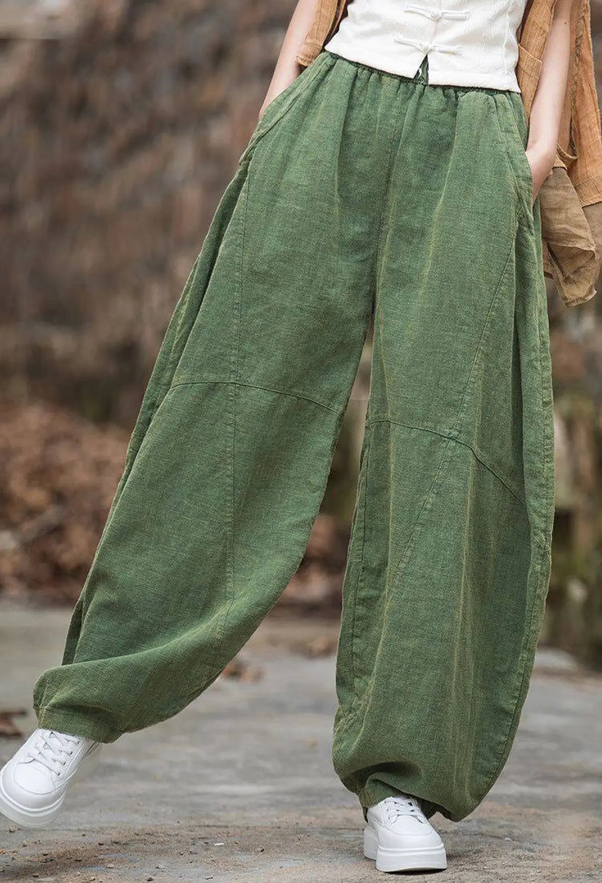 شلوار لینن زنانه خارجی 