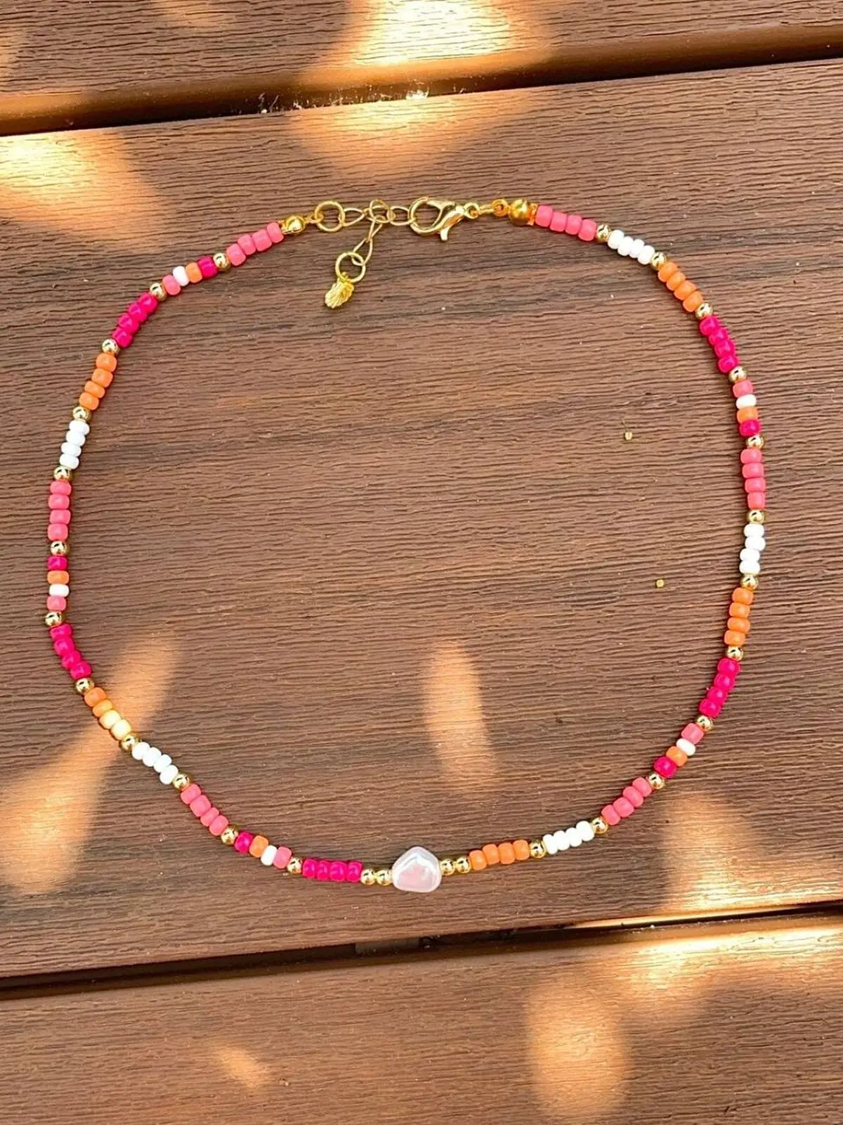 گردنبند مهره ای رنگی ساحلی 