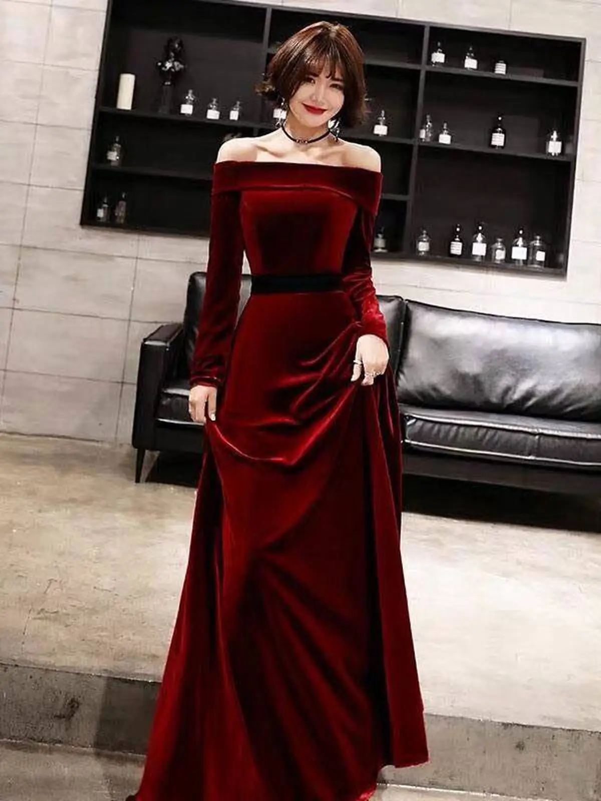 مدل لباس مجلسی مخمل زنانه 