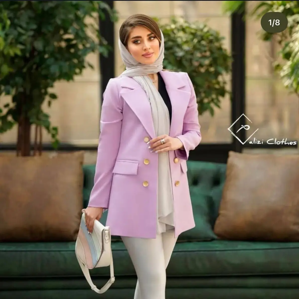 مدل مانتو بنفش بادمجانی 