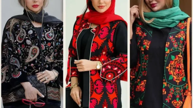 مدل مانتو گلدوزی شده زنانه؛ شکوه و زیبایی در یک لباس
