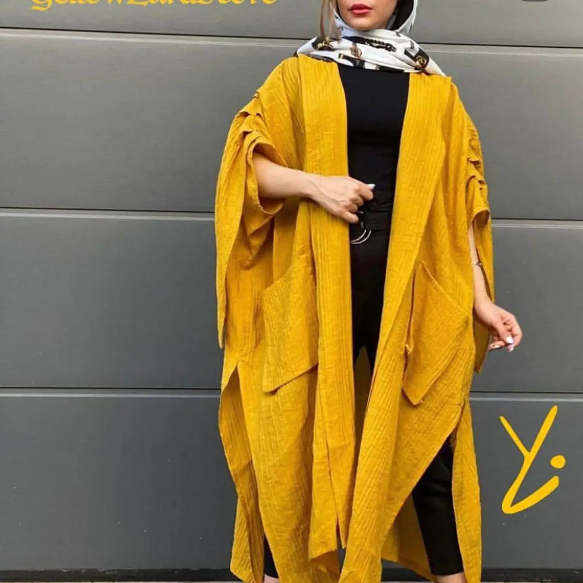 مانتو زرد اینستا 
