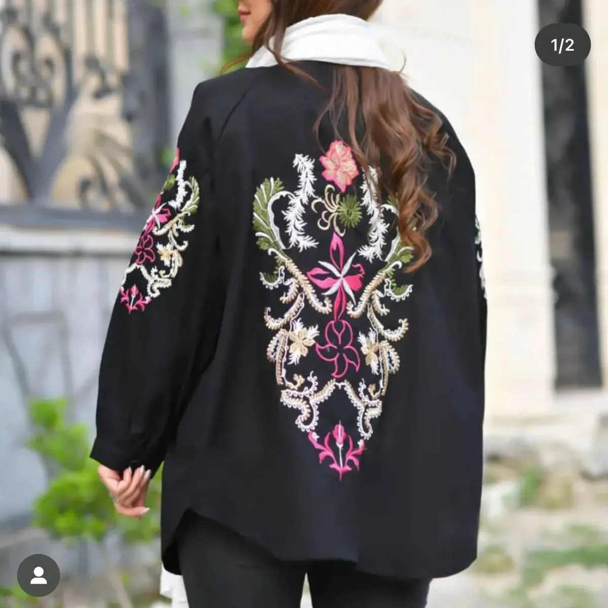 مدل مانتو نخی گلدوزی شده 