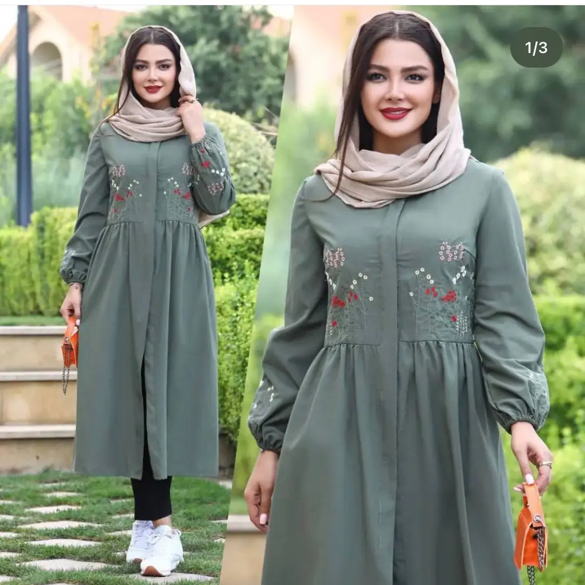 مدل مانتو گلدوزی شده در اینستا 