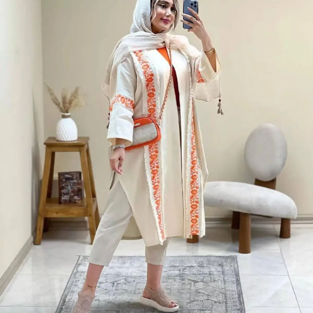 مدل مانتو با پارچه لنین نچرال 