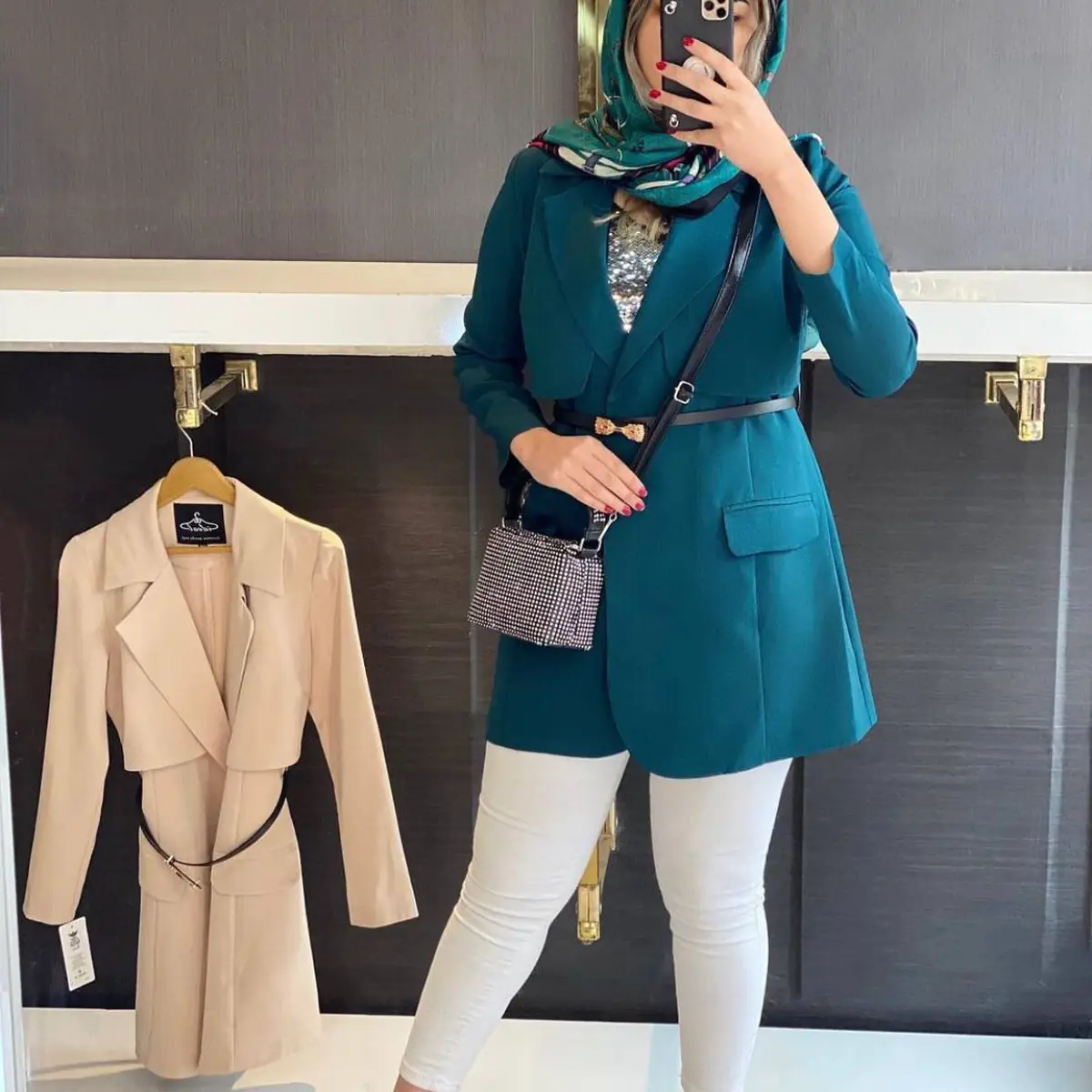 مانتو کتی سبز یشمی
