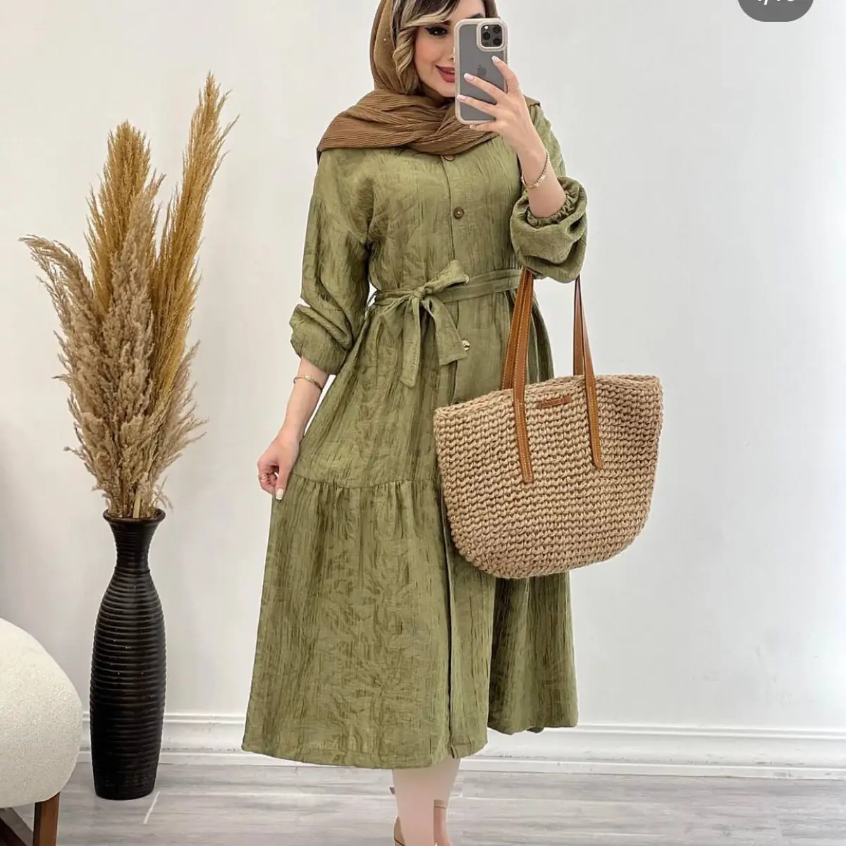 لباس چین دار ساده 