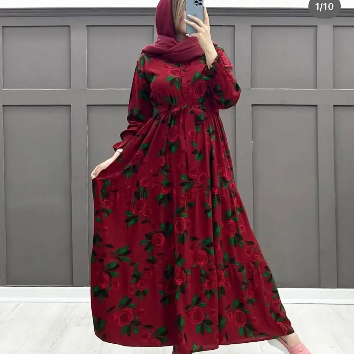 لباس چین دار طرحدار 