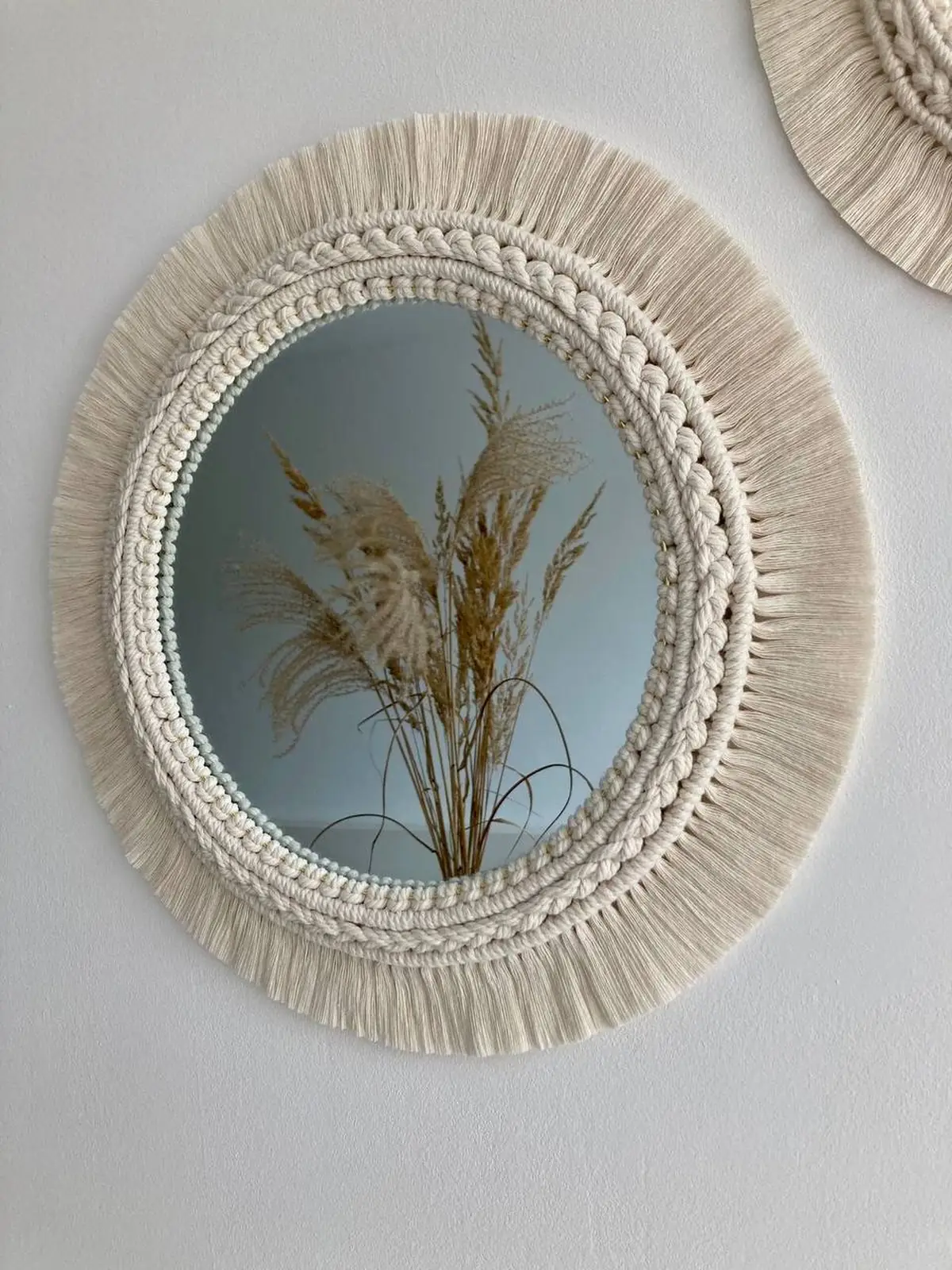 آینه مکرومه بافی شیک 