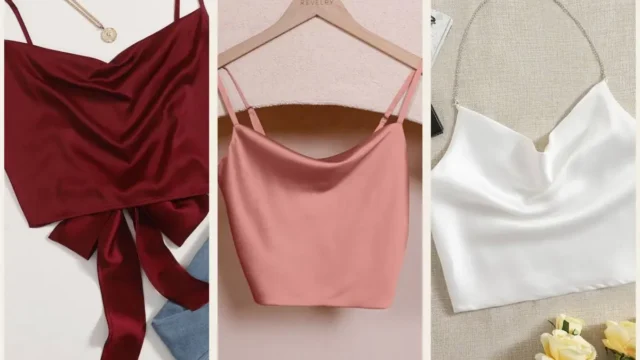 مدل کراپ تاپ ساتن زنانه؛ جذاب و شیک بدرخشید + تصاویر