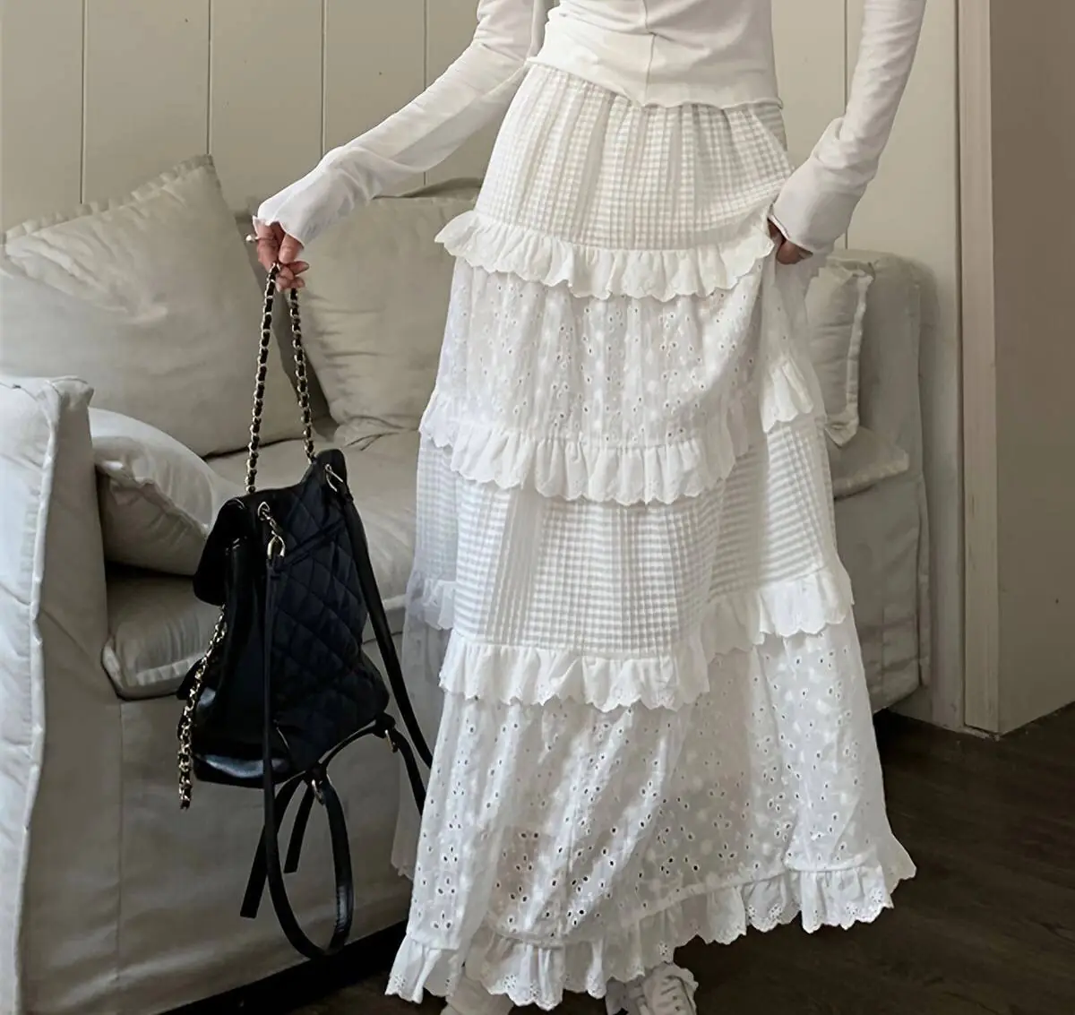 دامن ماکسی طبقه ای