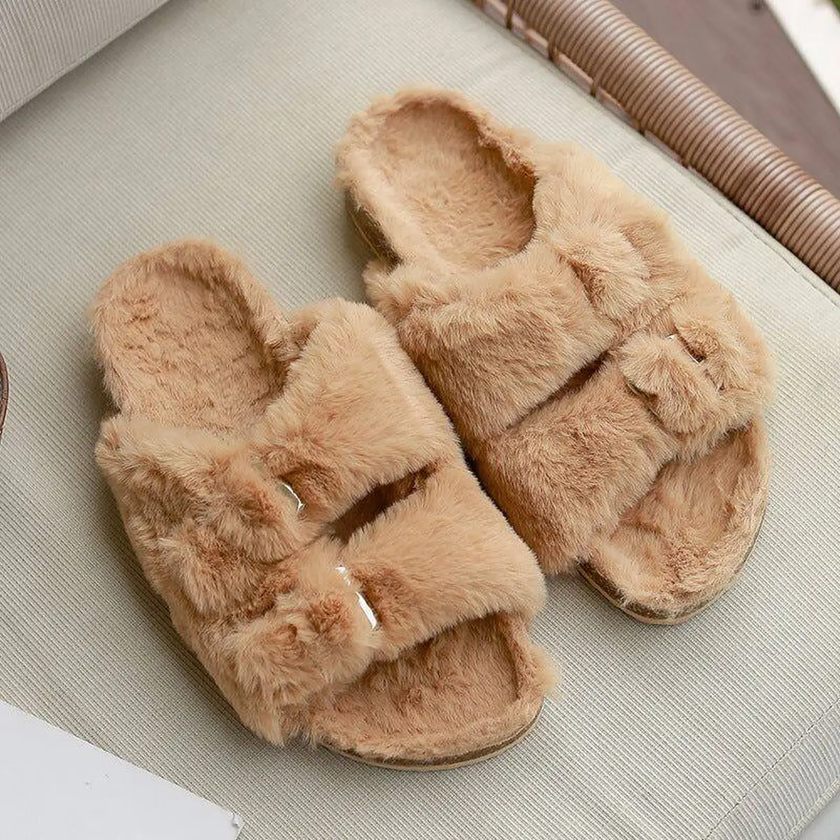 دمپایی پشمالو دخترانه 