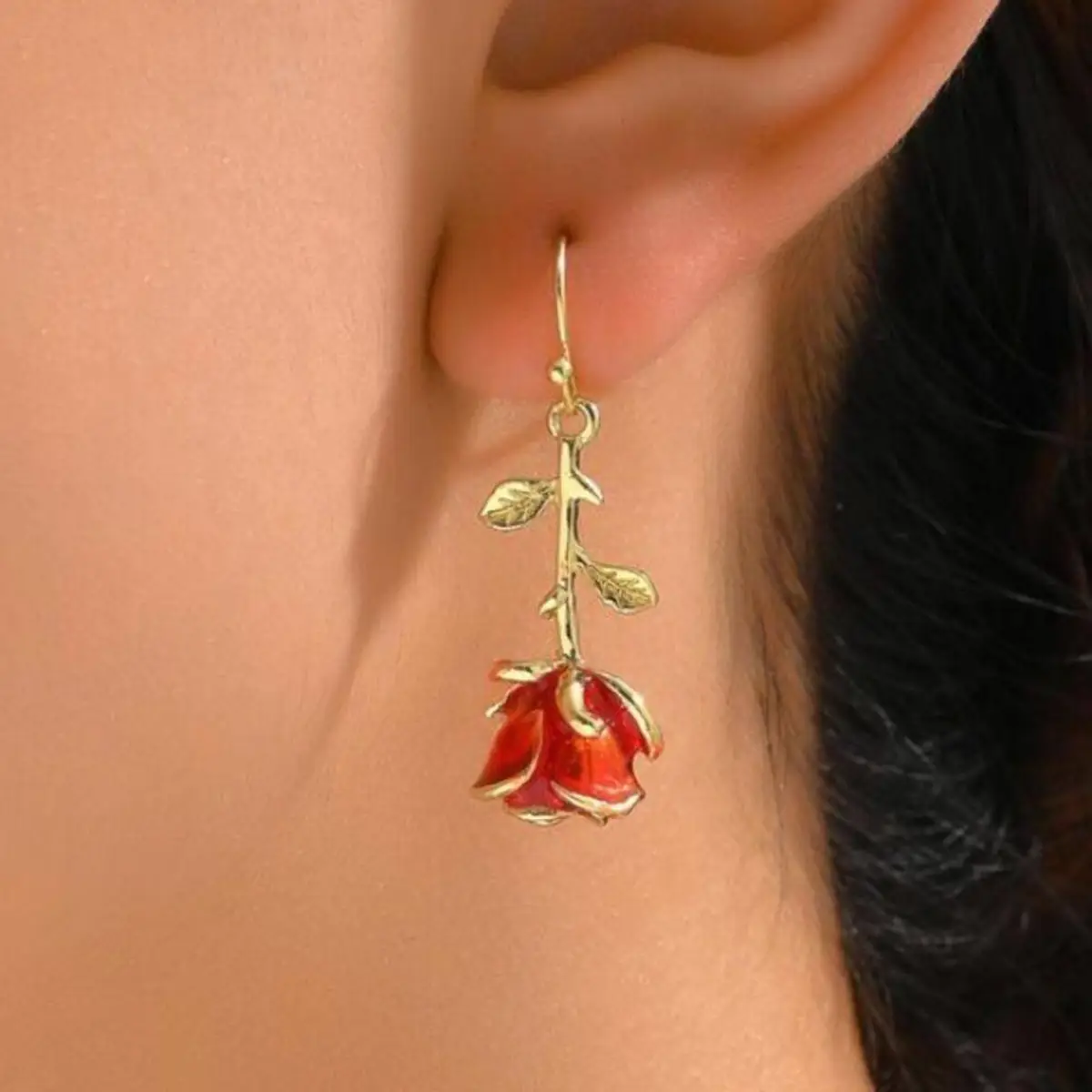 گوشواره طلا دخترانه طرح گل 
