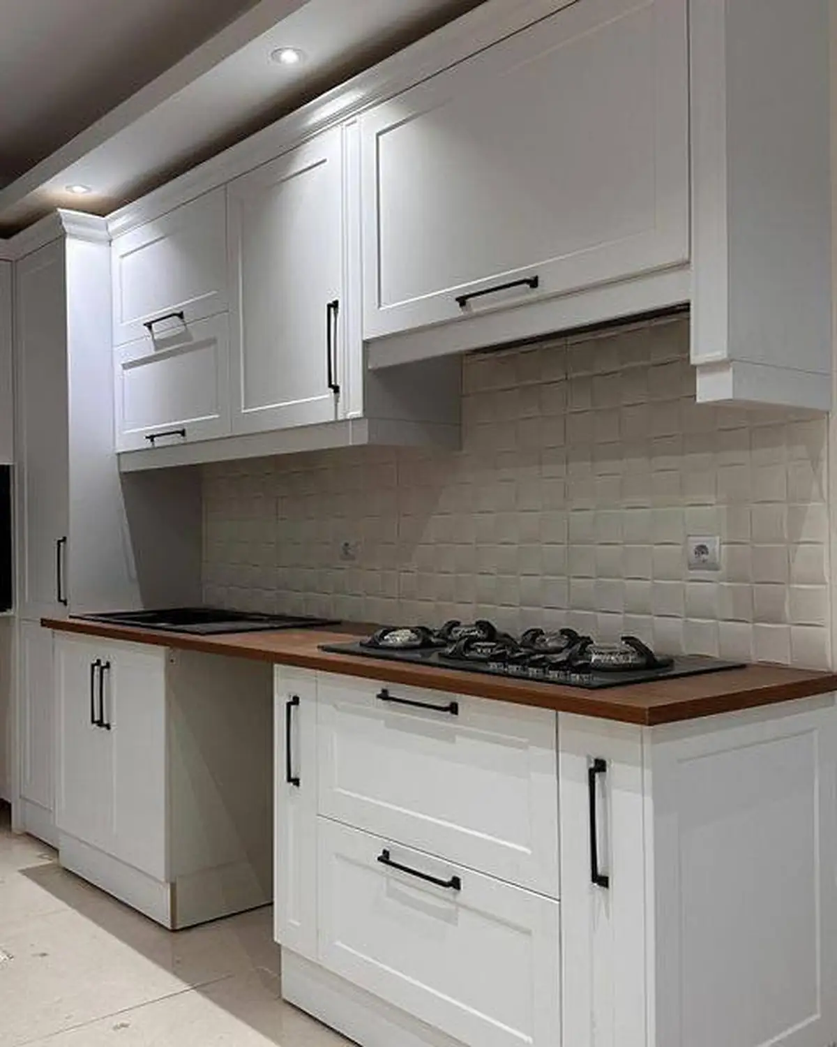 کابینت مدرن سفید طوسی 