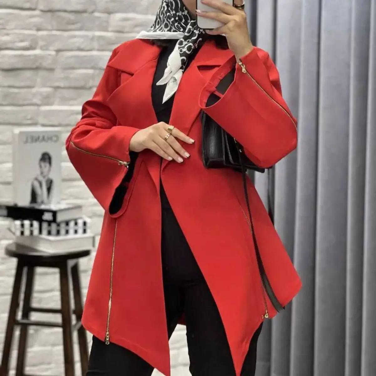 مانتو قرمز تابستانی 
