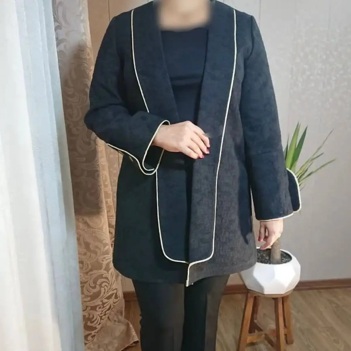 مدل مانتو ژاکارد ساده 