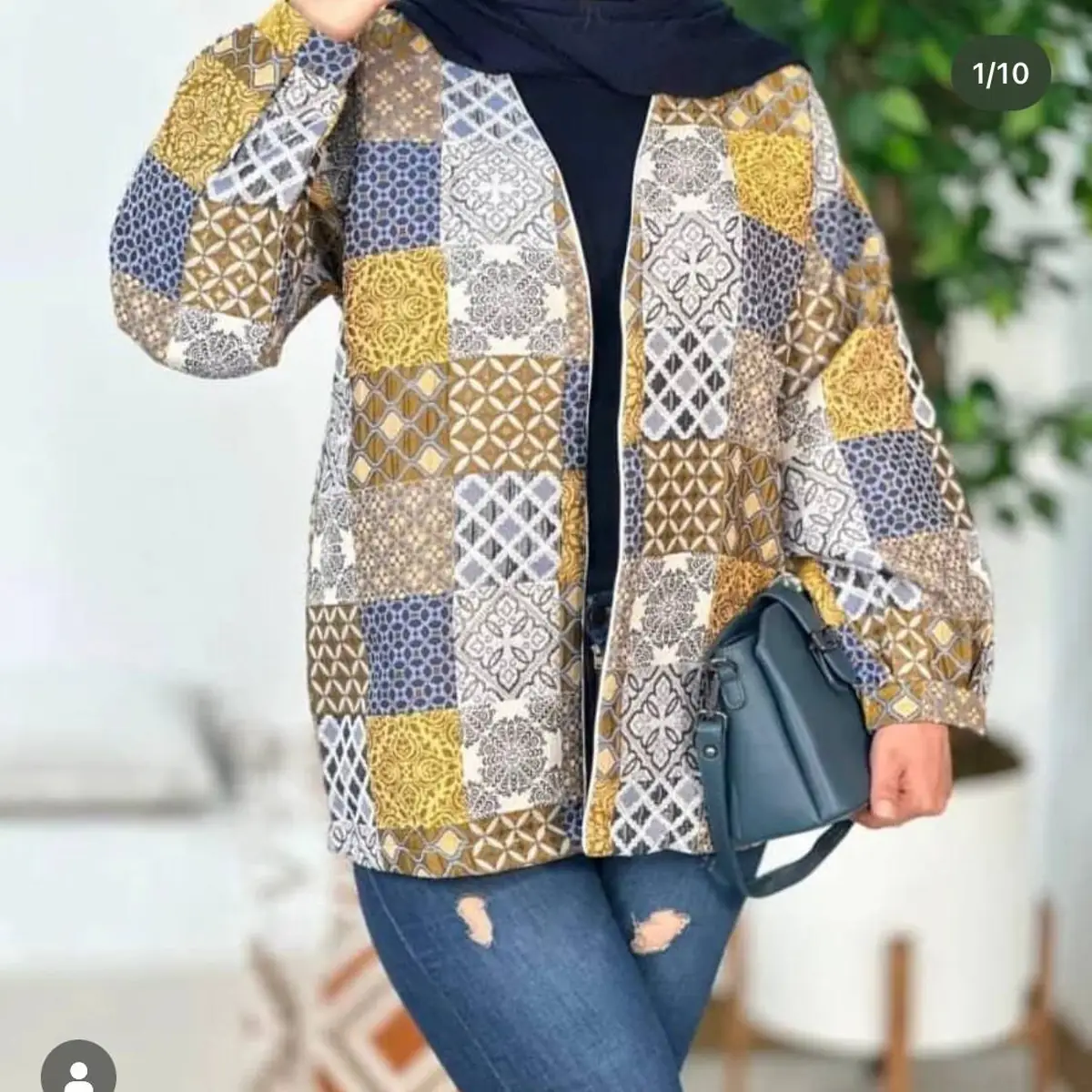مدل مانتو ژاکارد رنگی 