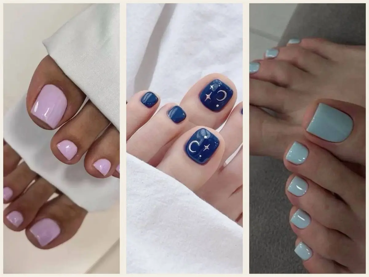 مدل ژلیش ناخن پا زیبا