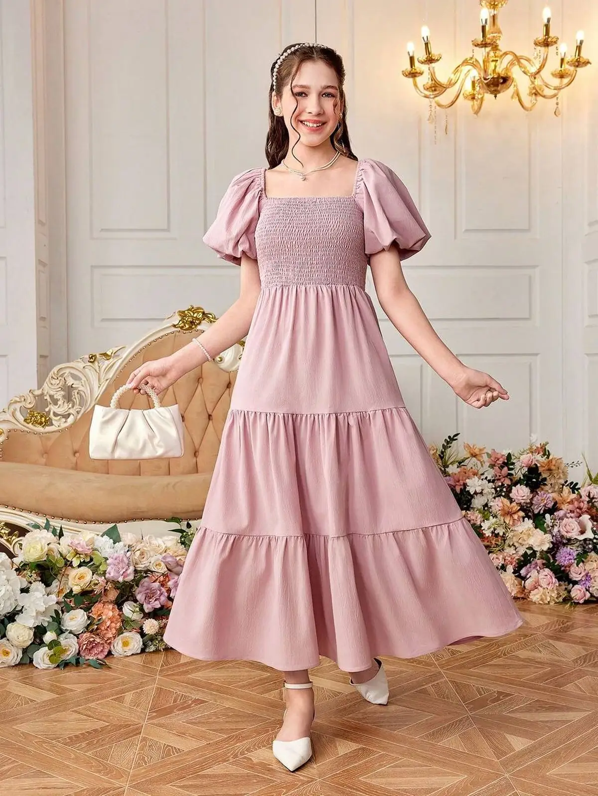 مدل لباس چین دار حریر 