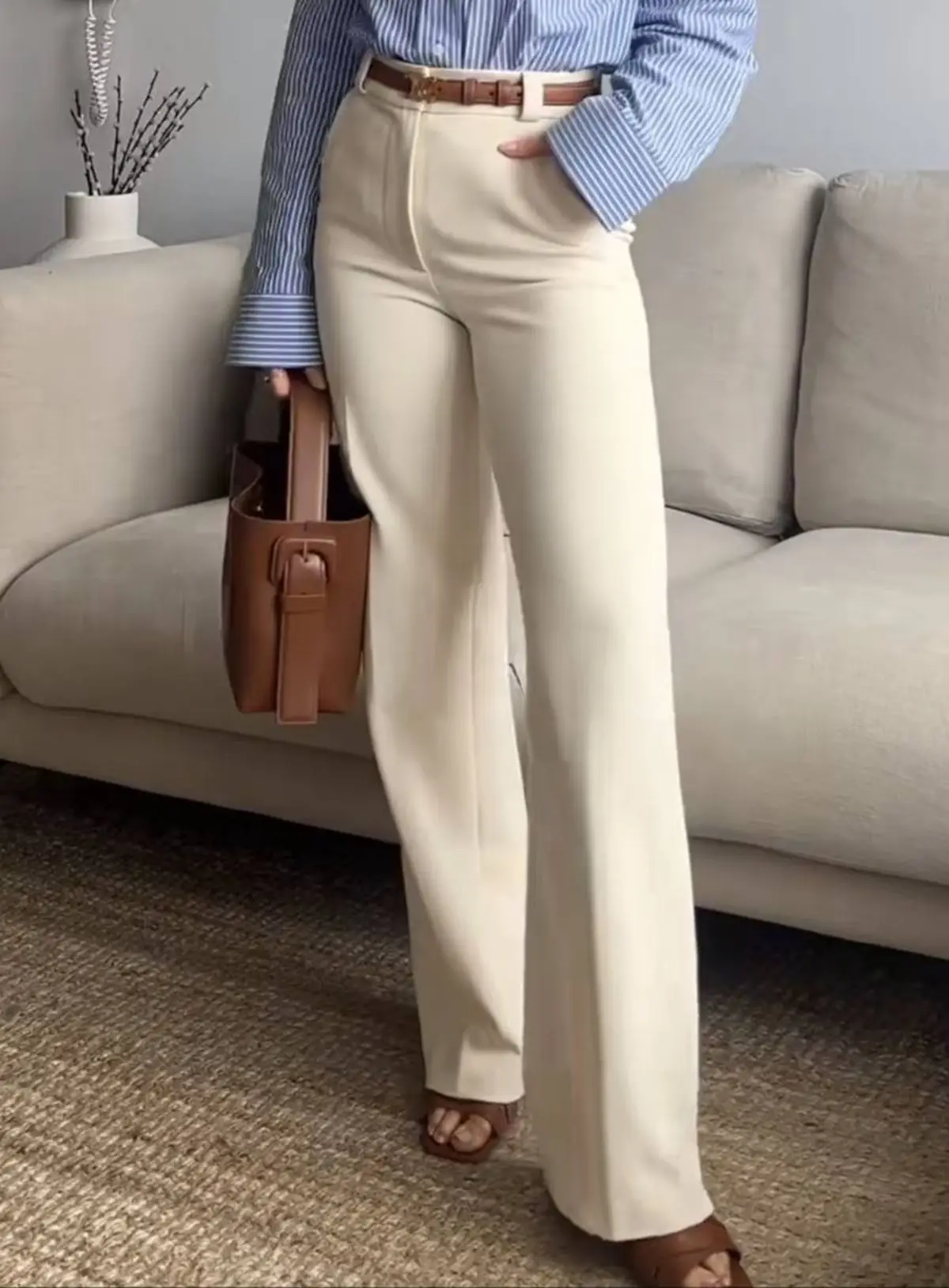 شلوار پارچه ای راسته گشاد 