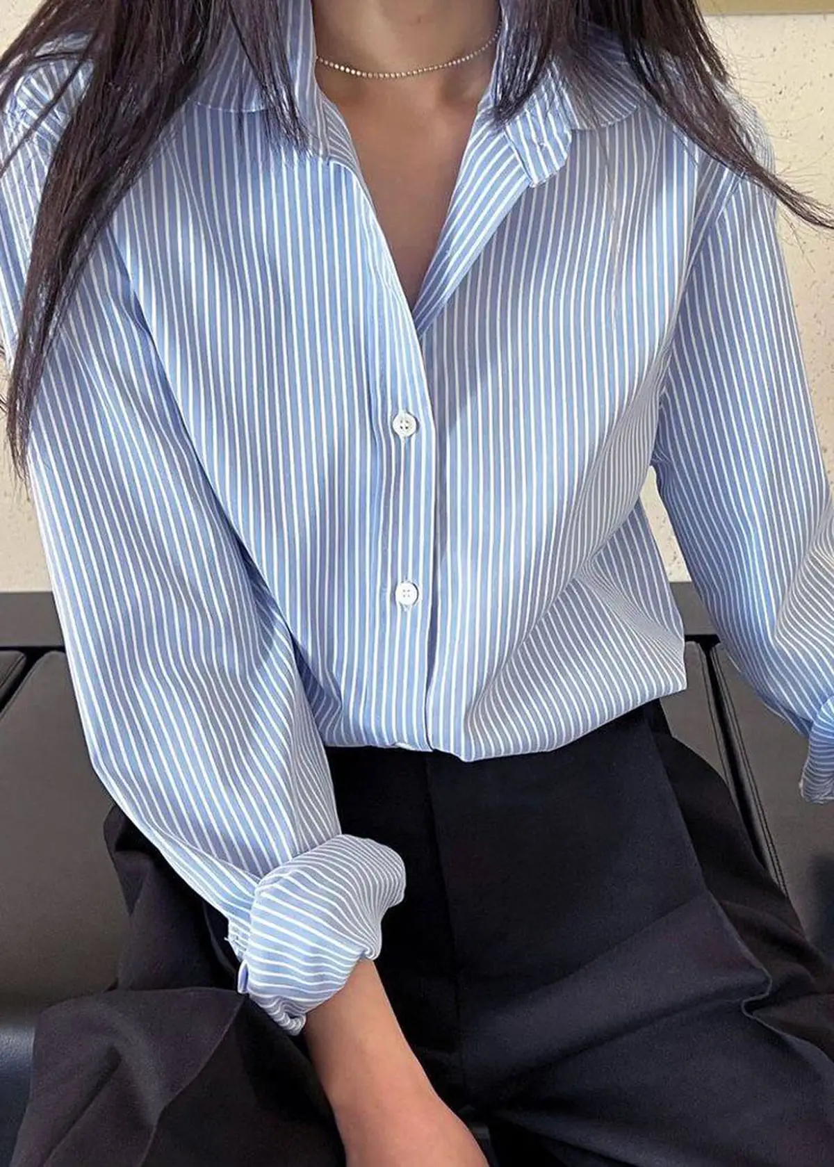 شومیز آبی کاربنی 