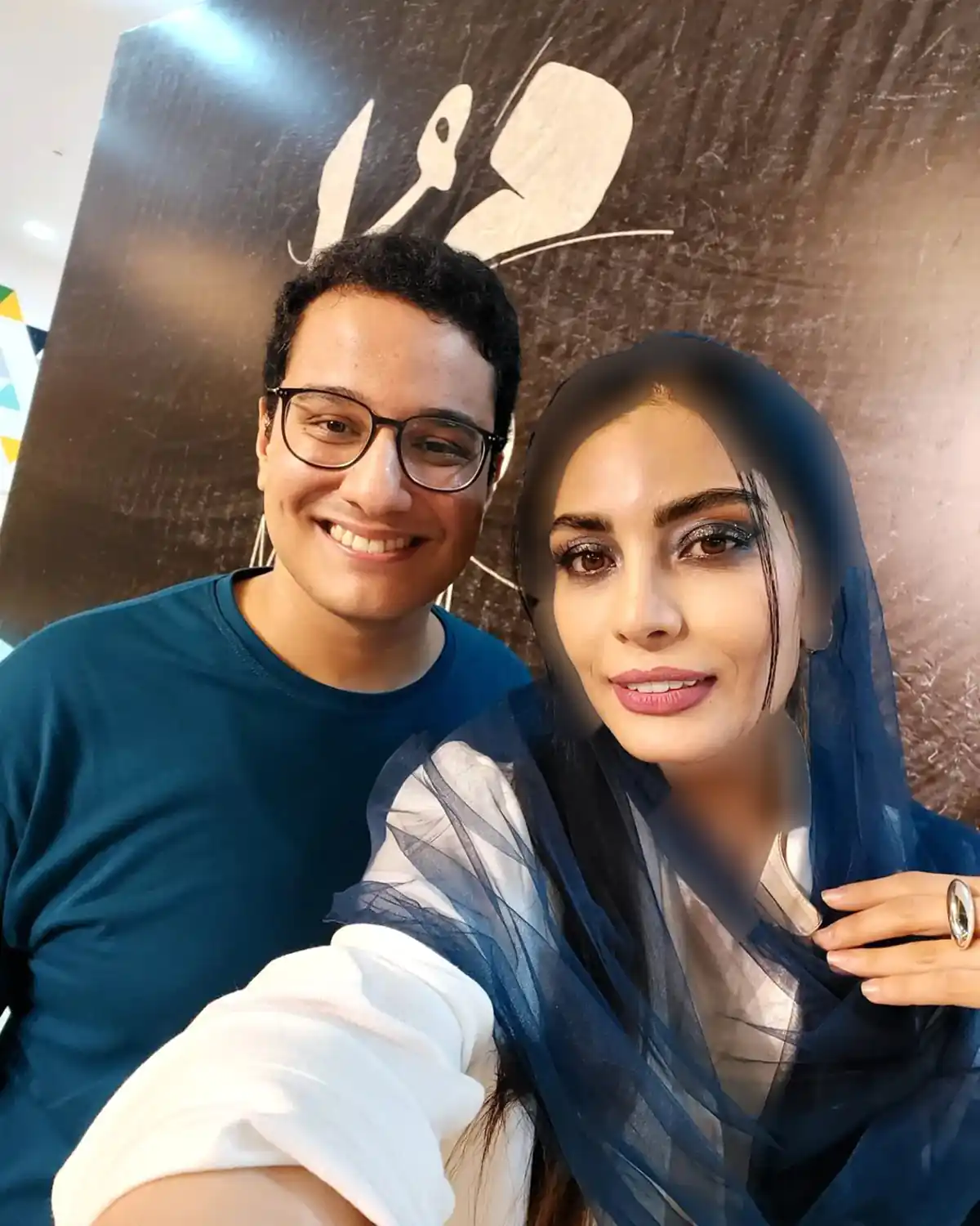 عکس صحرا اسدالهی و همسرش