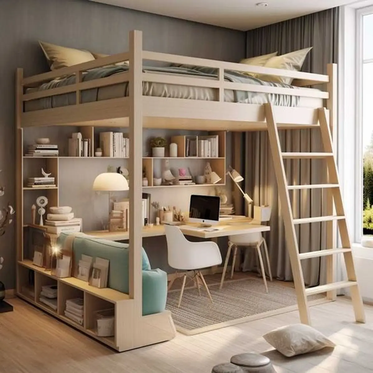 دکوراسیون اتاق خواب کوچک دونفره